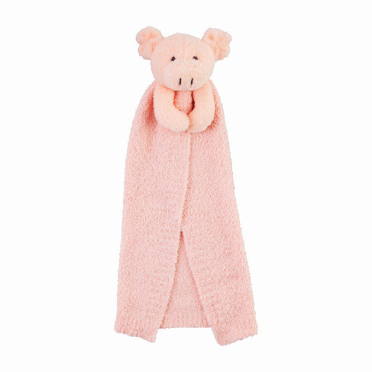 Chenille Pig Lovey Blanket
