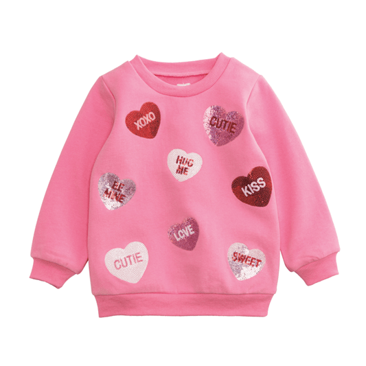 Heart Sequin Sweatshirt