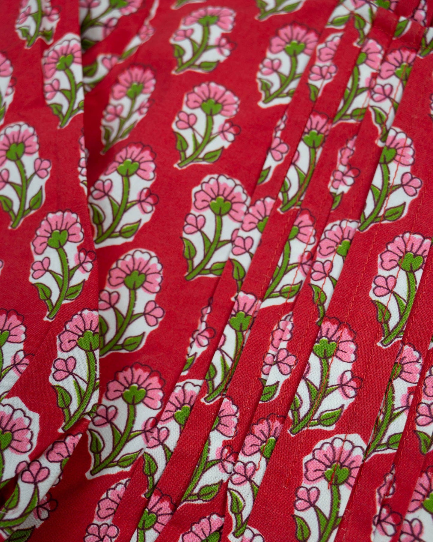 Crimson Petal Block Print Dress