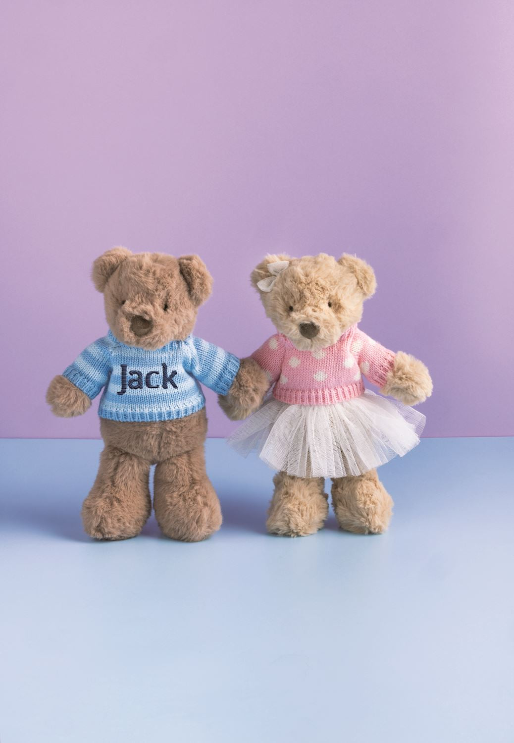 Stripe Monogram Plush Bear