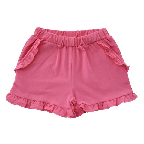 Knit Ruffle Pink Shorts