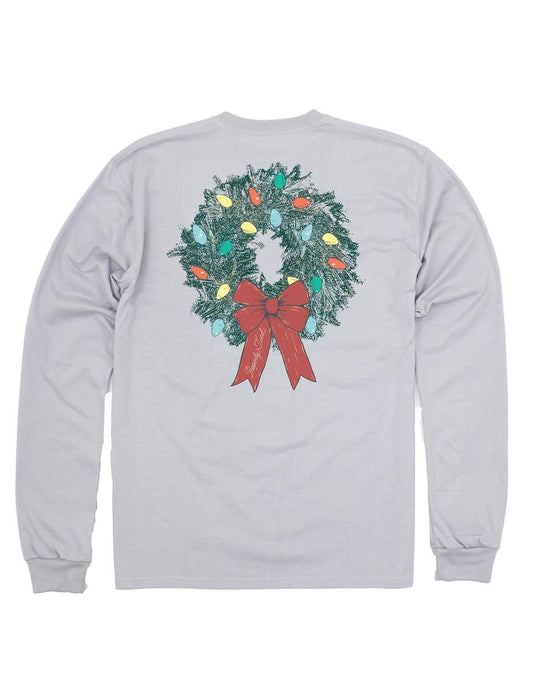 Christmas Wreath Ice Grey LS