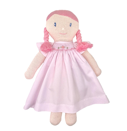 Knit Girl Doll w/ Pink Smock Dress