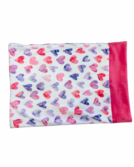 Multi Hearts Minky Pillow