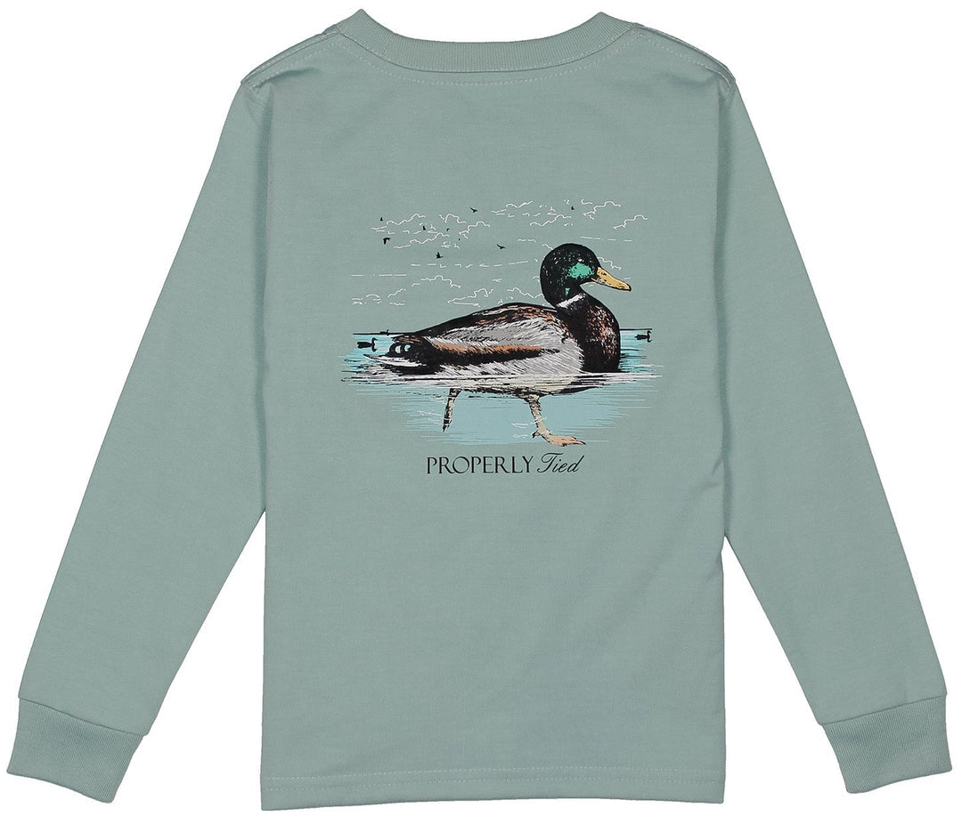 Swimming Mallard LS- Marine Mist