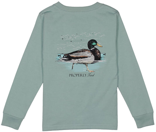 Swimming Mallard LS- Marine Mist