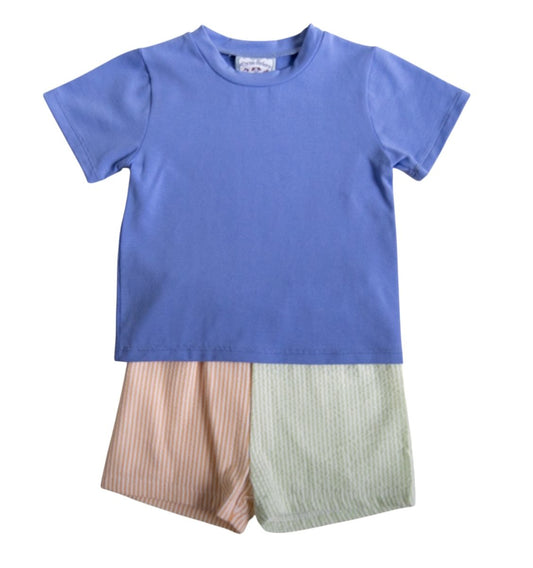 Leo Color-block Boy Short Set
