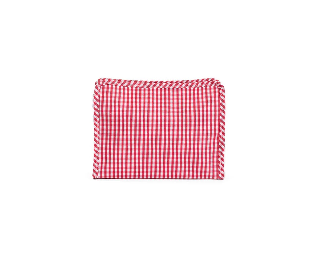 Roadie Medium Zip Pouch- Red Gingham by TRVL Design
