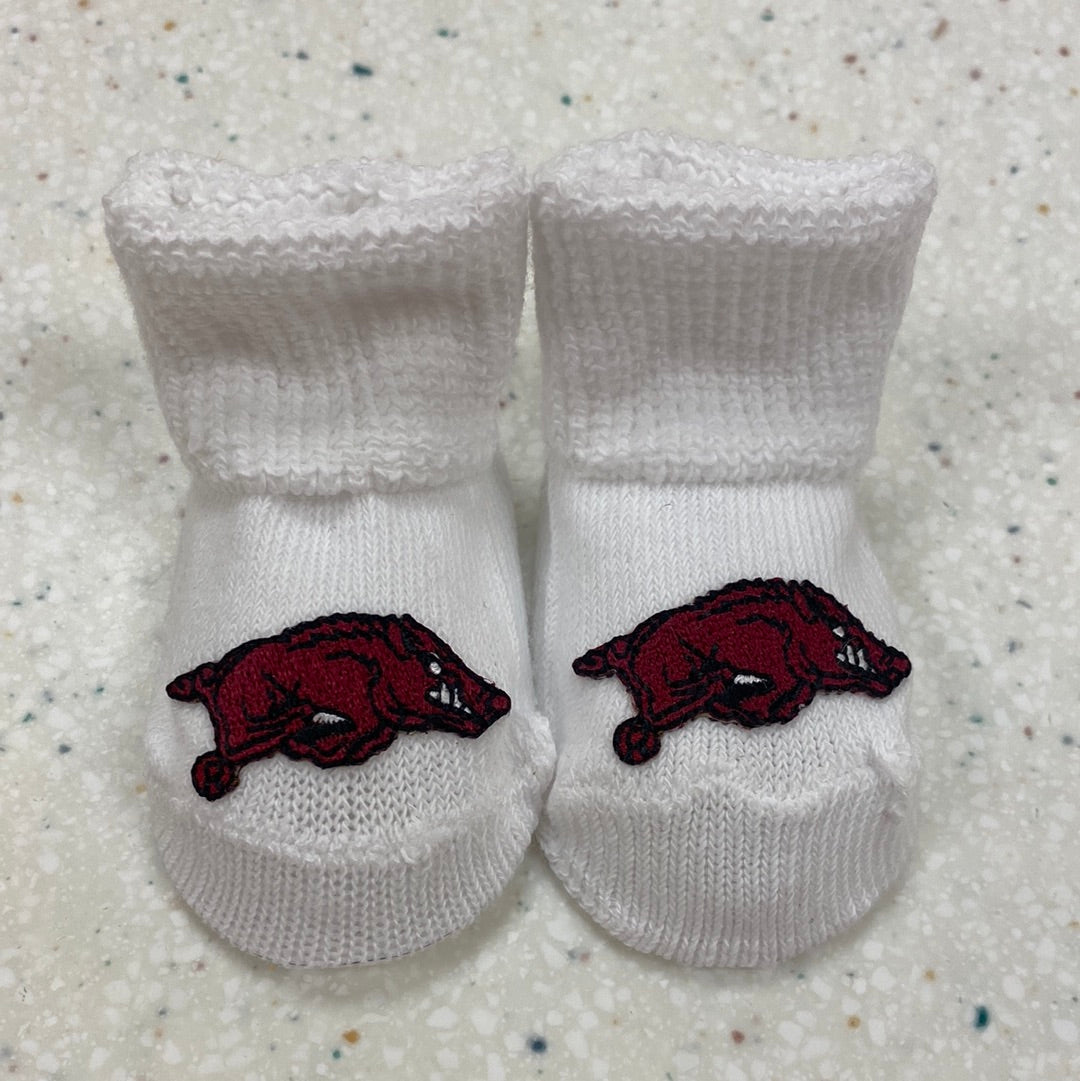 Razorback White Bootie