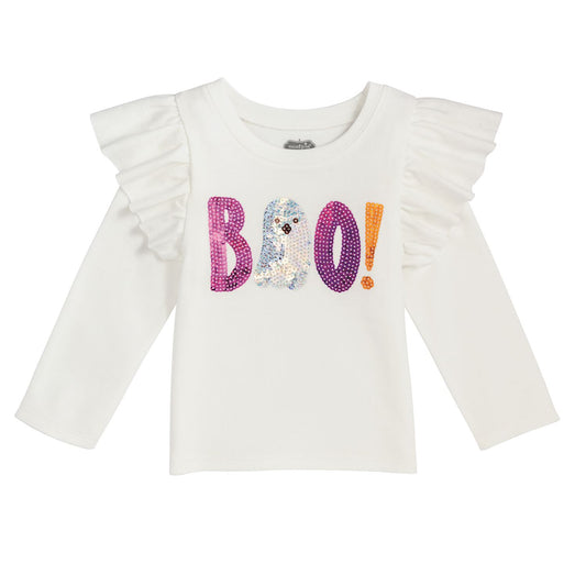 Boo! Sparkle Ruffle Top