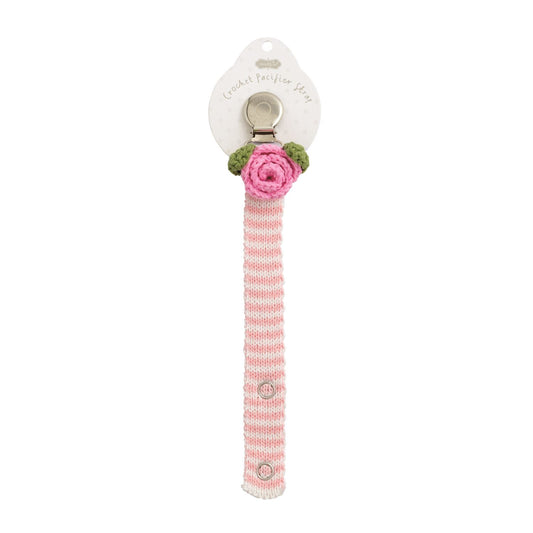 Rose Crochet Paci Clip