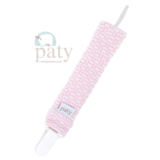 Pink Paty Pacifier Clip