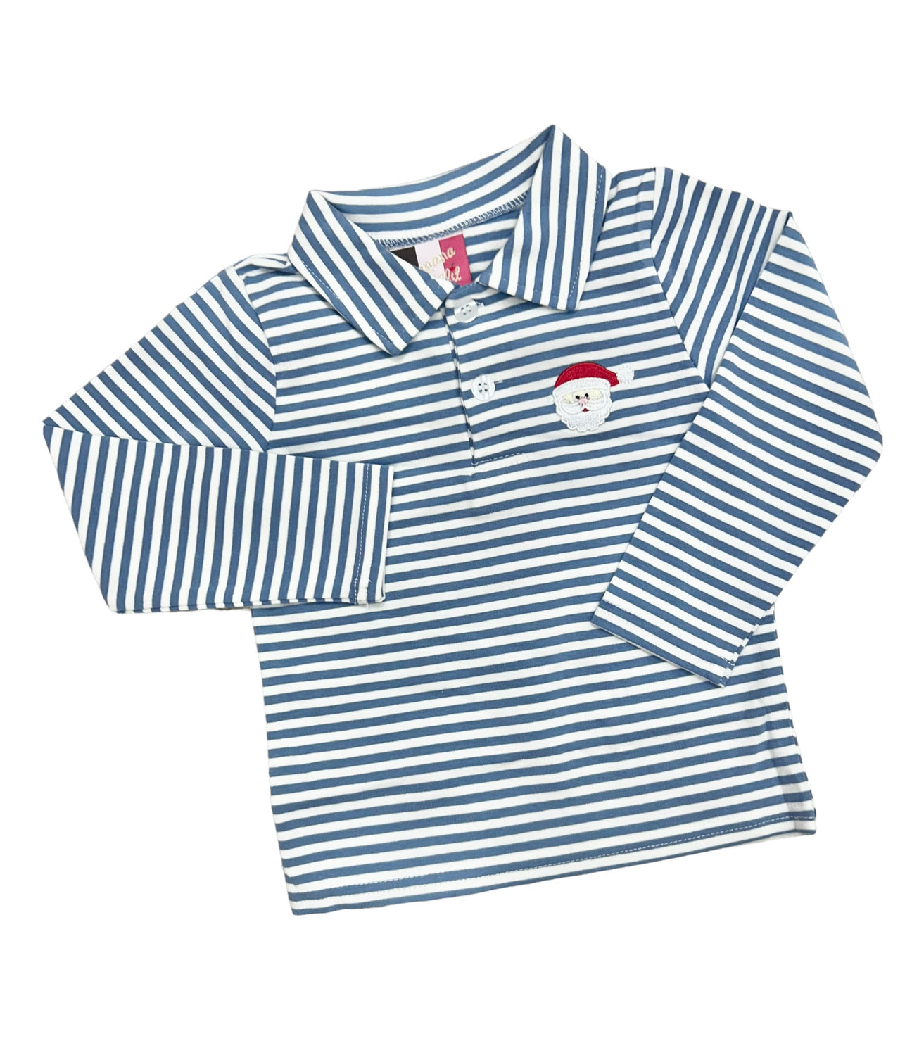 Blue Stripe Mini Santa Polo