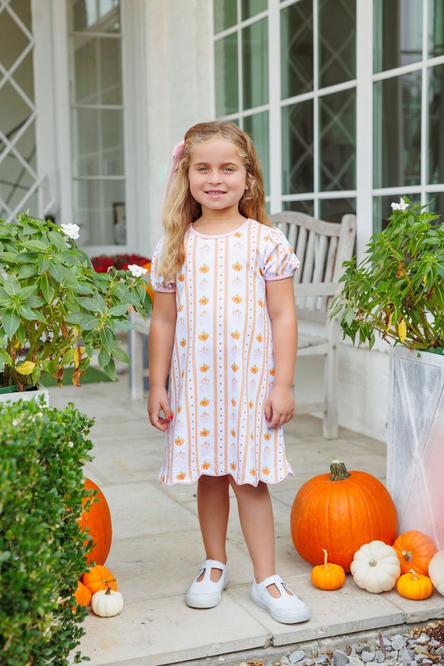 Pumpkin Patch Scalloped Dress