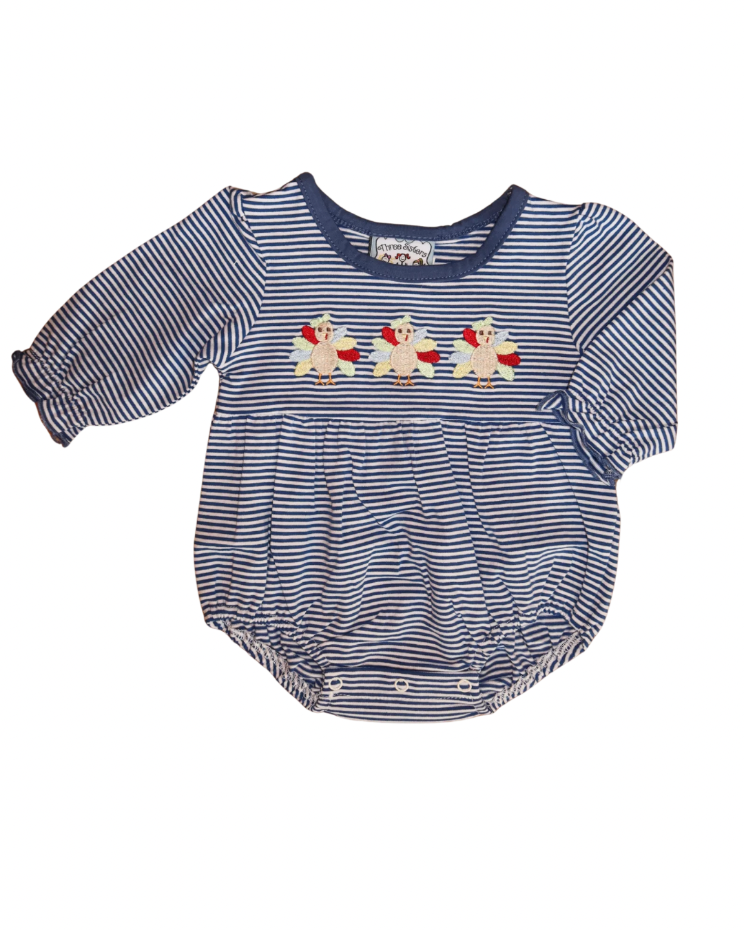 Thankful Turkey Stripe L/S Bubble