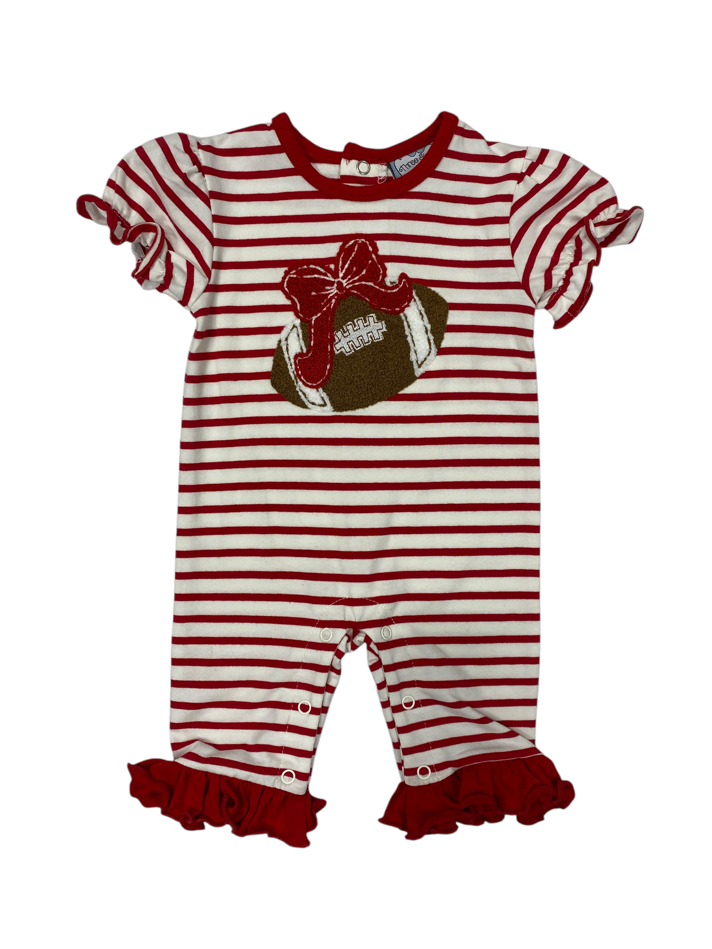 Football Girls Red Romper
