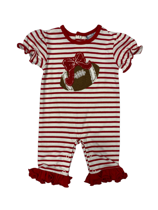 Football Girls Red Romper