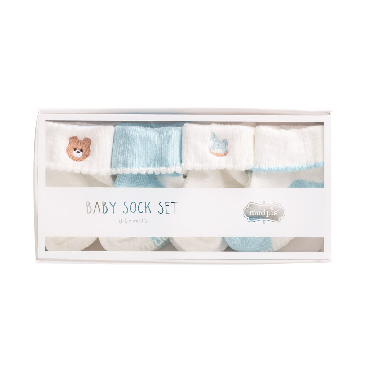 Blue Foldover Sock Set