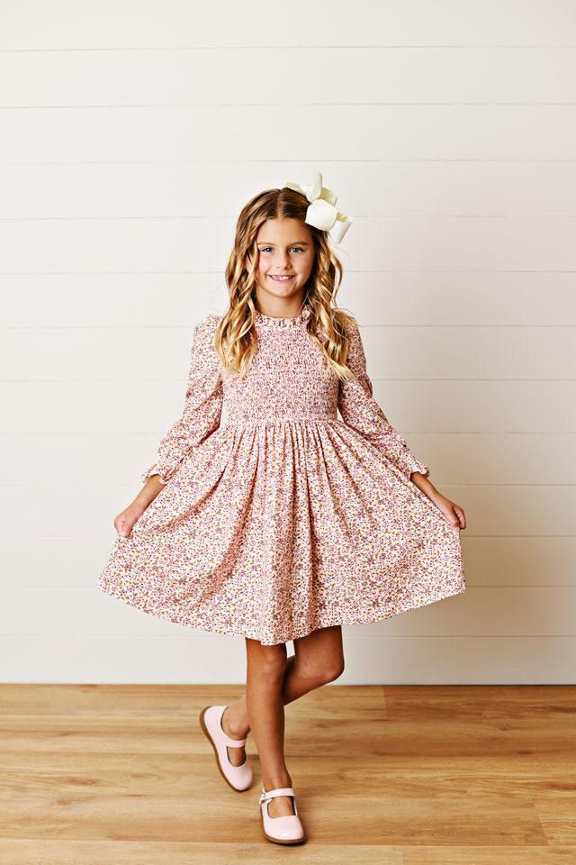Blushing Blooms Smocked Dress
