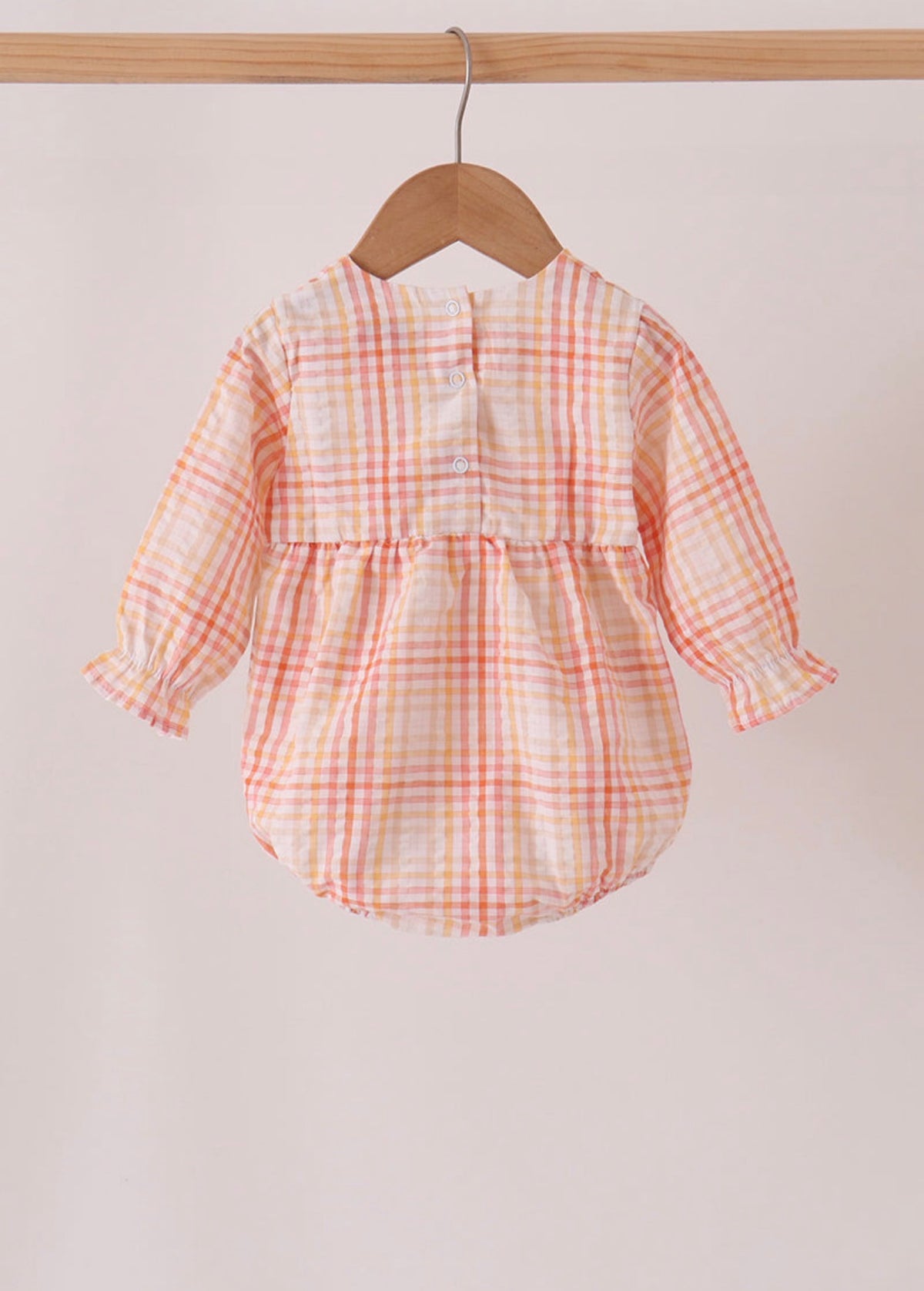 Peach Harvest Plaid Bubble