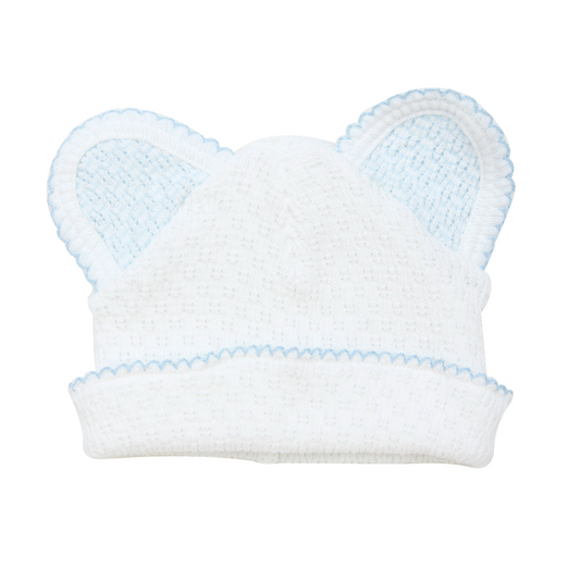 Paty Inc. White w/Blue Bear Hat