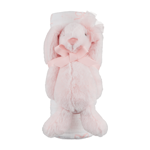 Bow Swaddle + Rattle Set