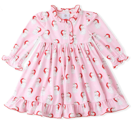 Pink Butterknit Santa Nightgown