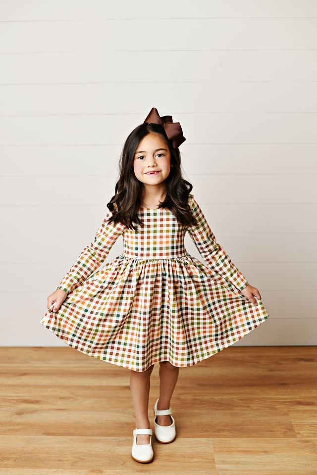 Harvest Plaid Twirl Dress