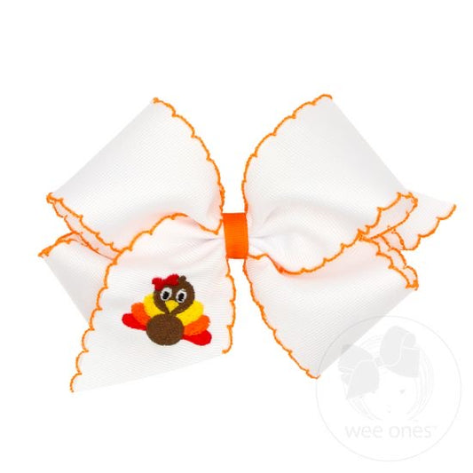 Moonstitch Embroidered Turkey Bow