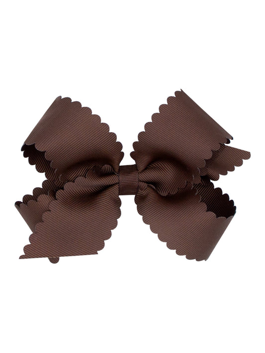 Coffee Grosgrain Scalloped Edge