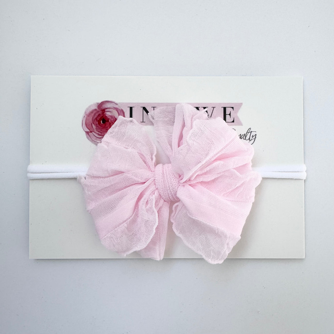 Perfect Pink Mini Ruffled Headband