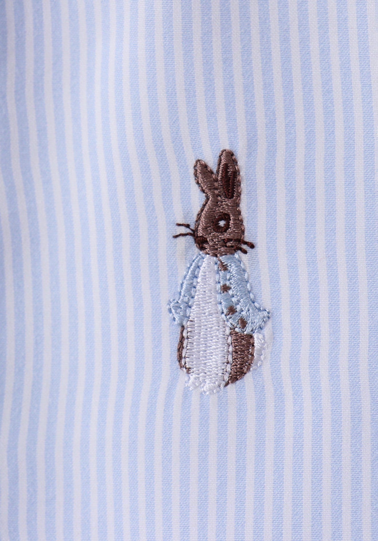 Blue Stripe Bunny Button Down