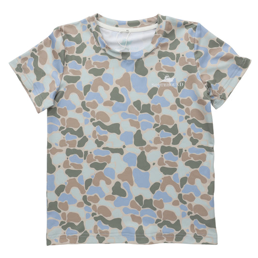 Green/Blue/Khaki Camo Performance Tee
