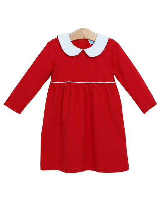 Claire Long Sleeve Red Dress