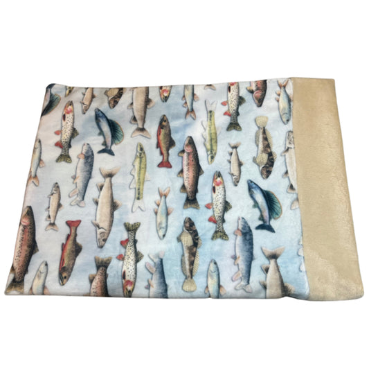 Let’s Fish Minky Pillow