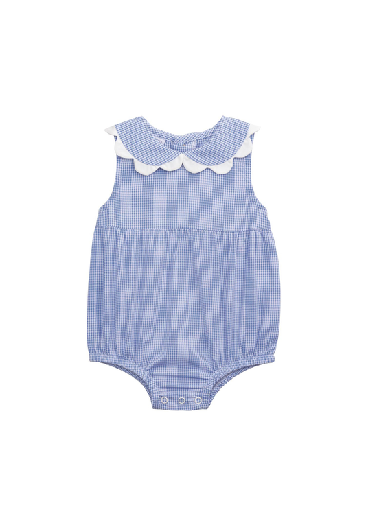 Baby Gingham Scallop Bubble