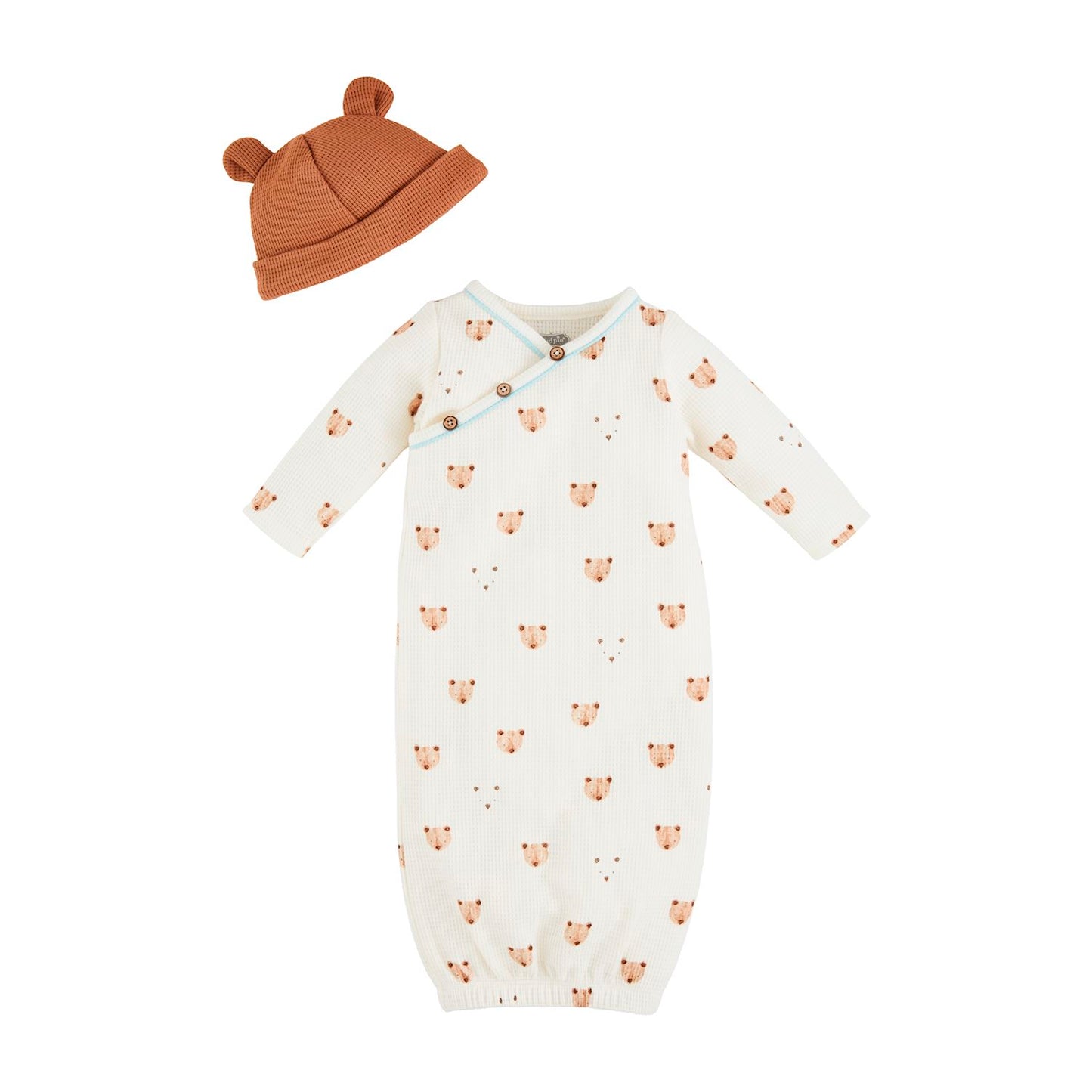 Bear Waffle Gown Set