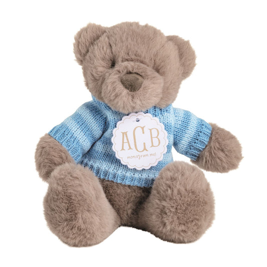 Stripe Monogram Plush Bear
