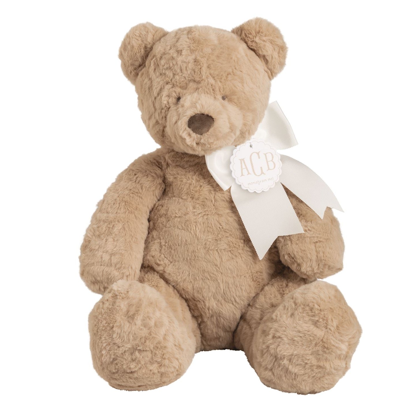 Honey Monogram Me Plush Bear