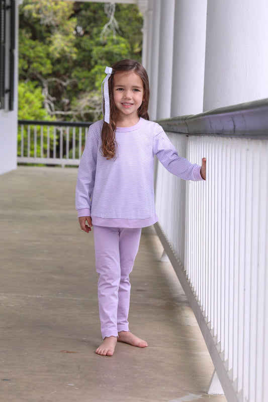 Reagan Lavender Scallop Legging Set