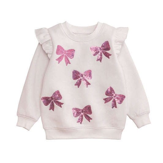 Bow Sequin Sweatshirt