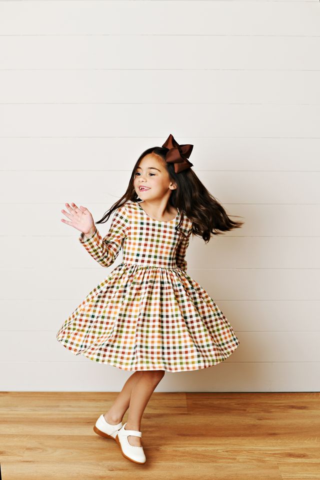 Harvest Plaid Twirl Dress