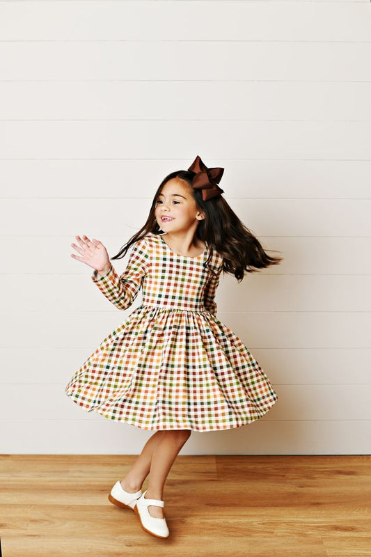 Harvest Plaid Twirl Dress