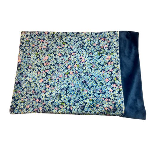 Blue Wildflowers Minky Pillow