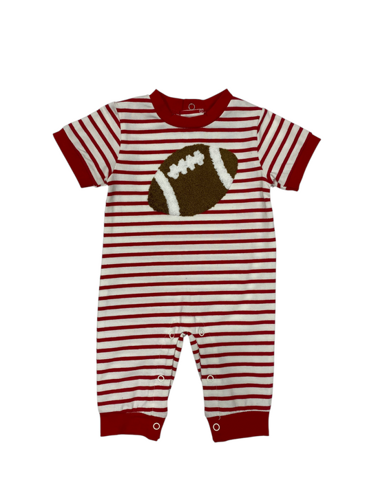 Football Boys Red Romper
