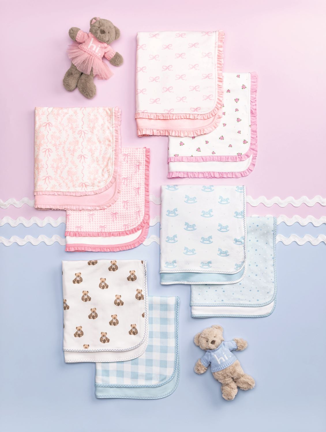 Blue Gingham Arrival Blanket