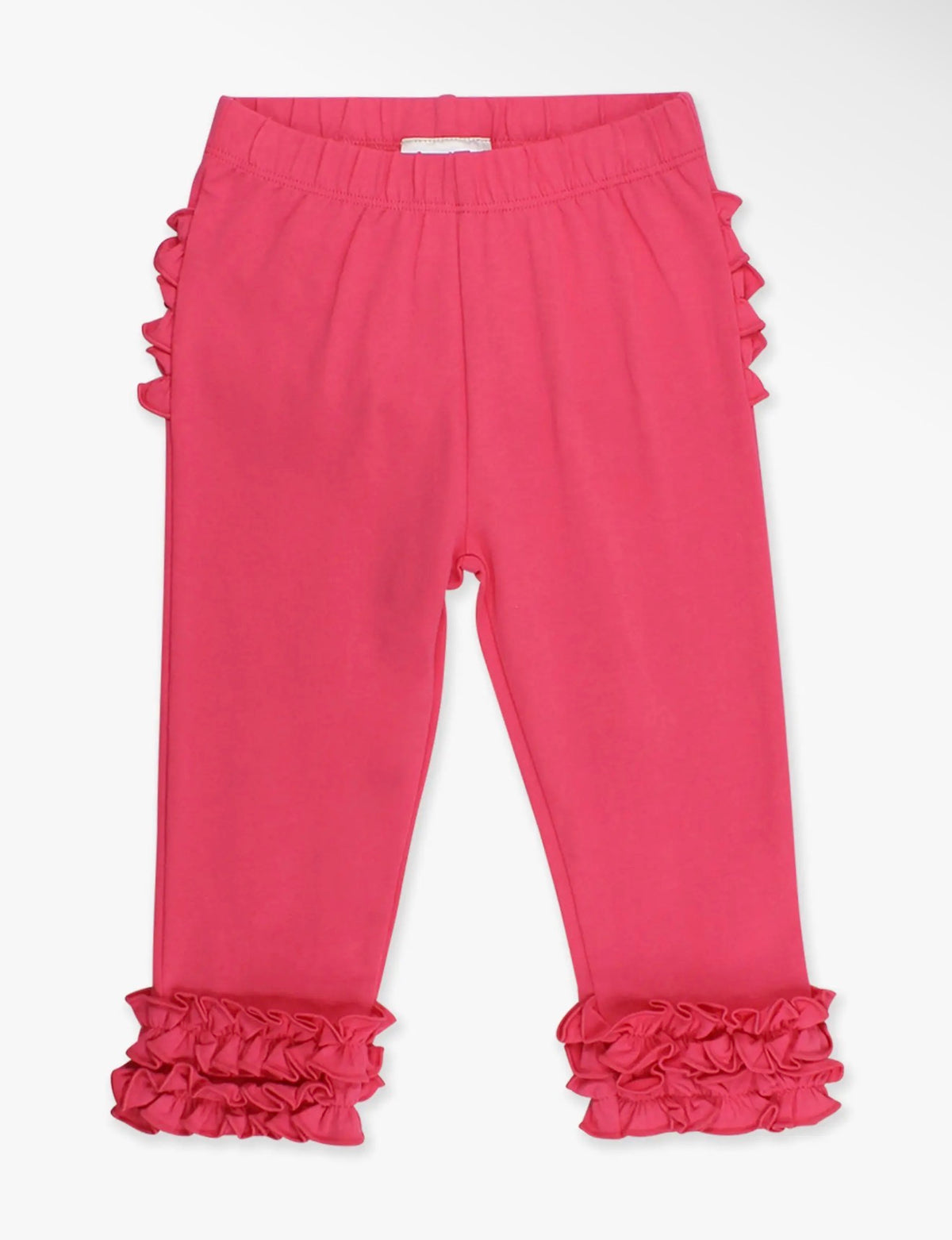 Hot Pink Leggings- Ruffled Rear + Ankle