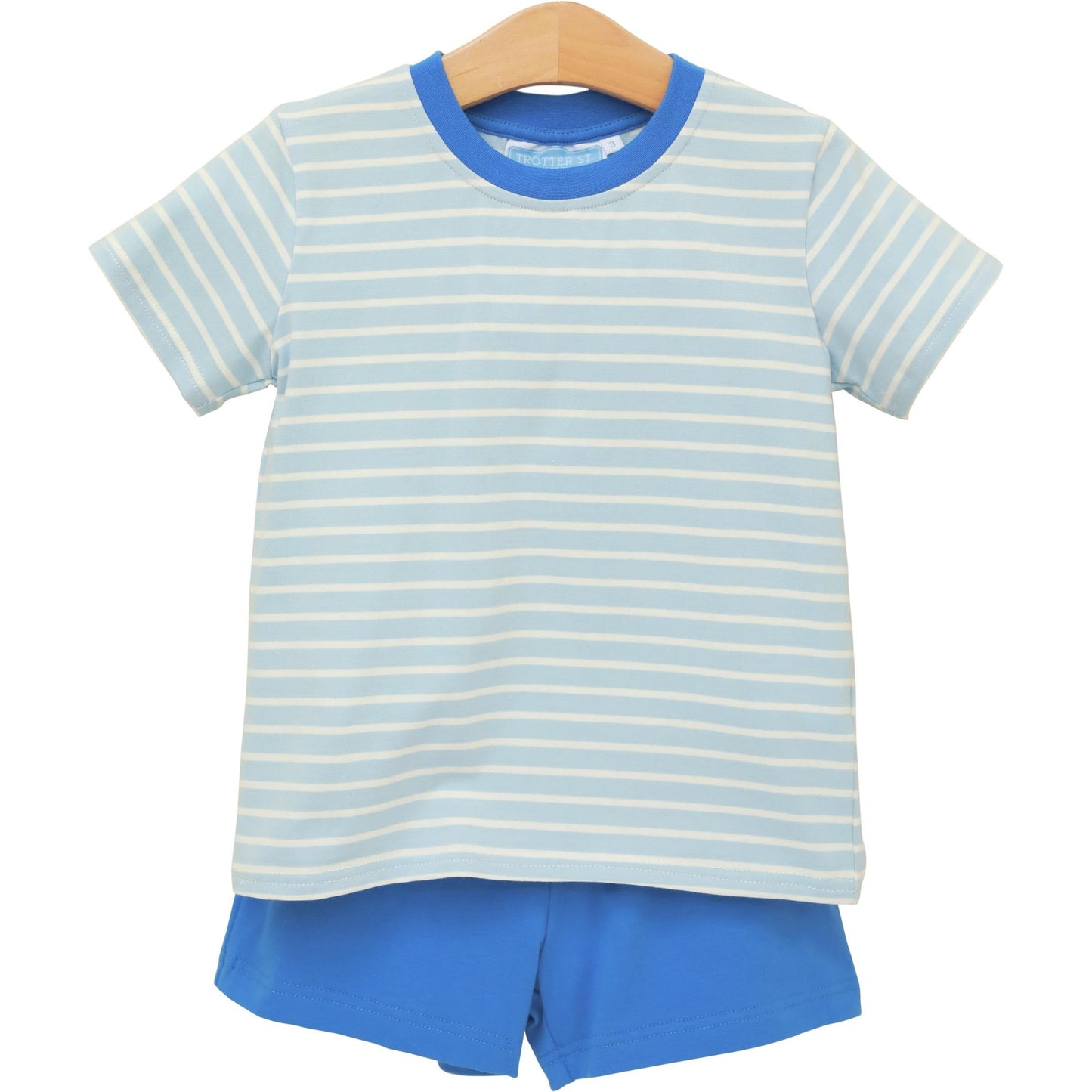 Drew Short Set - Sky Blue Stripe