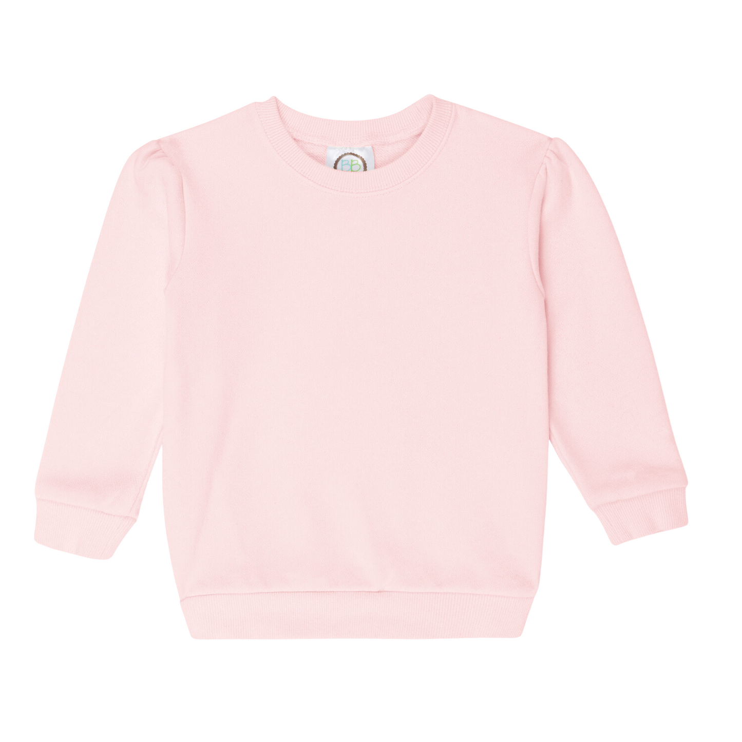 Pink Girls Puff Sleeve Sweatshirt