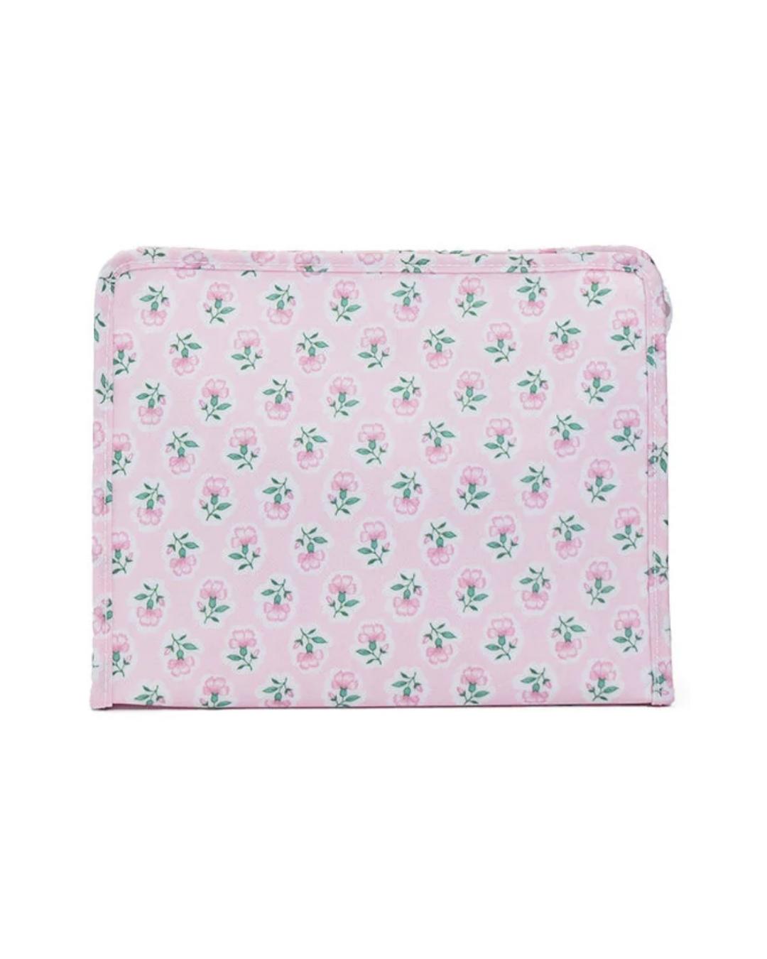 Roadie Medium Zip Pouch- Petite Fleur Pink by TRVL Design